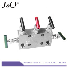 Manifolds de válvula de 5 vías de instrumentos de acero inoxidable